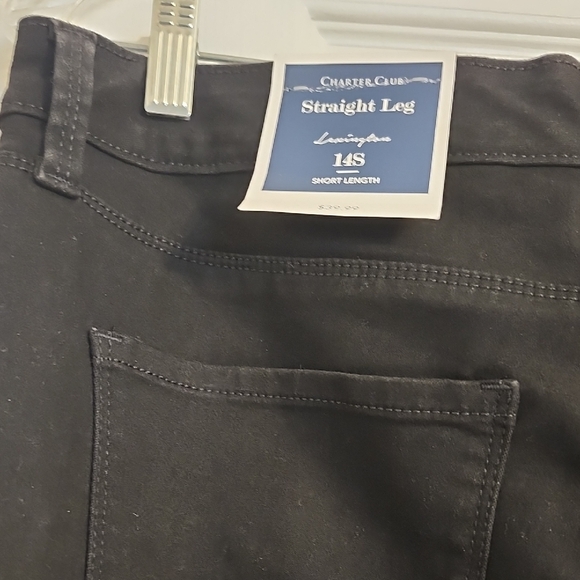 NEW Charter Club Black Straight Leg Jeans - Picture 3 of 4
